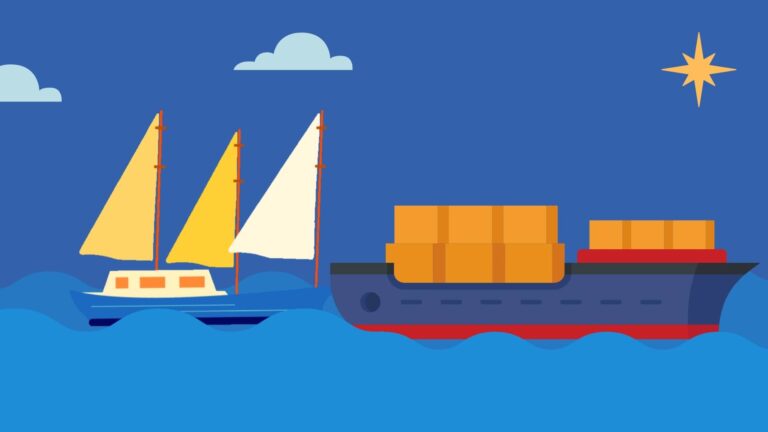 A boat pulling cargo to illustrate a blog post on the best Jira Align alternative.
