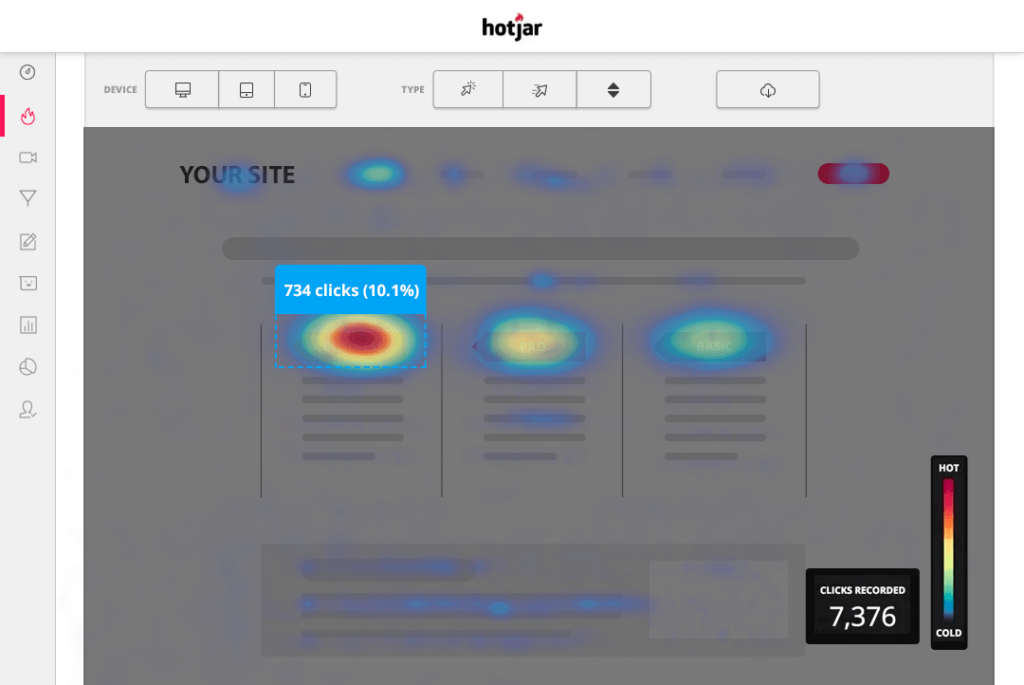 Hotjar screenshot